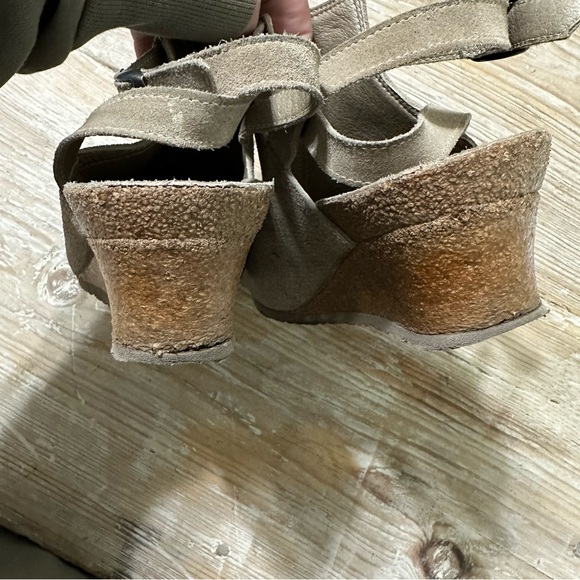 Birkenstock Papillio Esra Wedge Leather Boho Clog Sz 38 - Picture 10 of 12